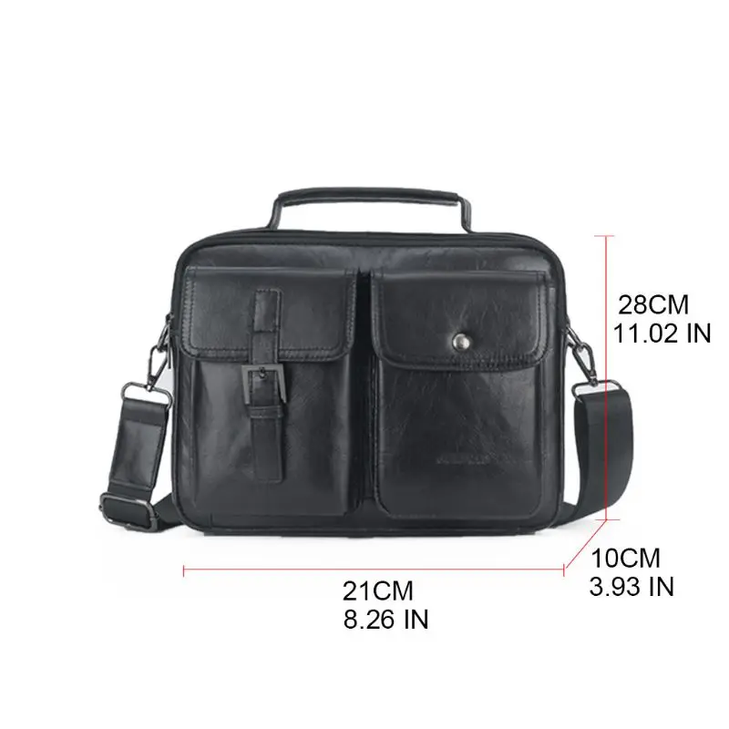 

Men's Vintage Leather Briefcase Business Cases Shoulder Messenger Crossbody Bag Handbag