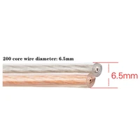 diy 6 5mm hi fi audio line 200 core oxygen free copper speakers wire loud speaker cable for amplifier home theater ktv dj system
