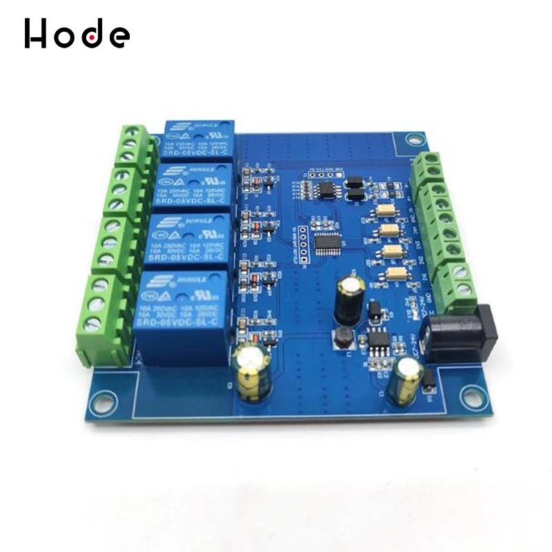 4-channel Modbus relay module 4-bit RTU switching input output | Инструменты