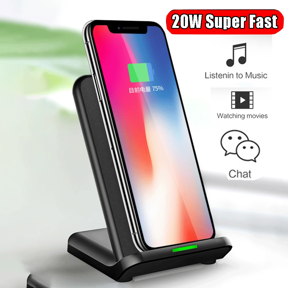 20 Вт Беспроводное зарядное устройство для iPhone11 Pro Max X/XS Max XR samsung S9 Note 9 10 Xiaomi многофункциональная Qi Беспроводная зарядная панель