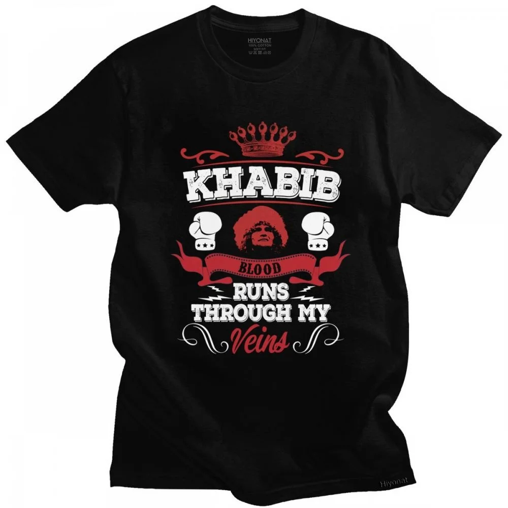 

Fashion Men Khabib Nurmagomedov Tshirt Short Sleeve T-shirt Round Neck Print Casual Tee Shirt