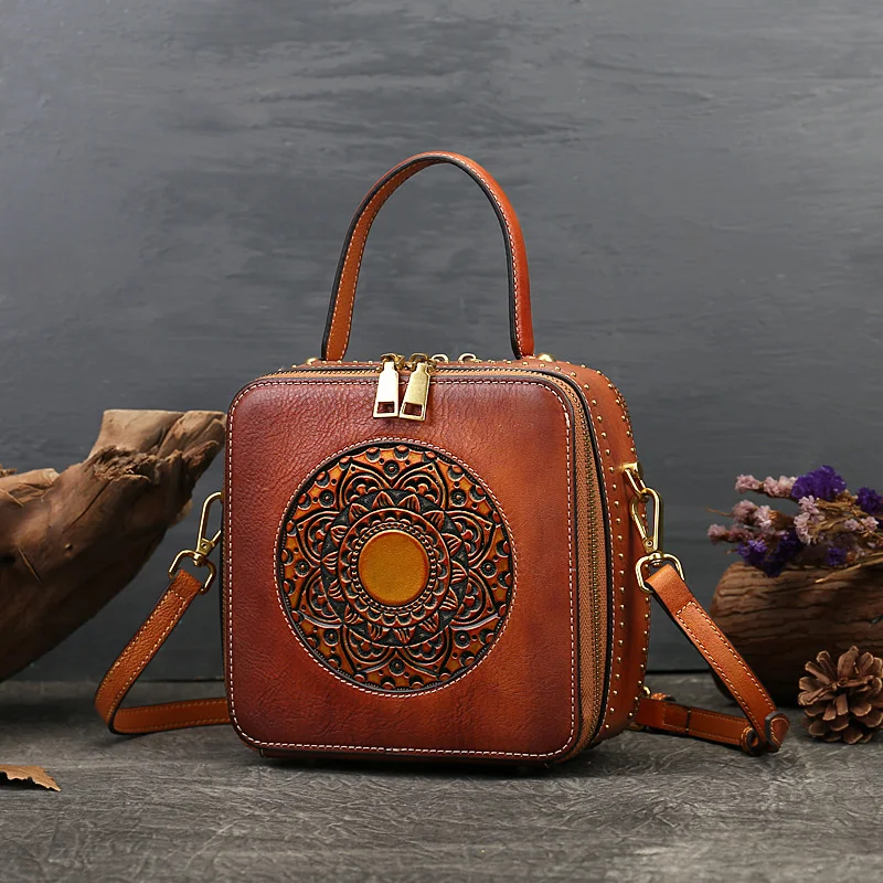 

Кожаная женская сумка, новинка, кожаная женская сумочка, рельефная сумка-мессенджер на одно плечо, маленькая квадратная сумка