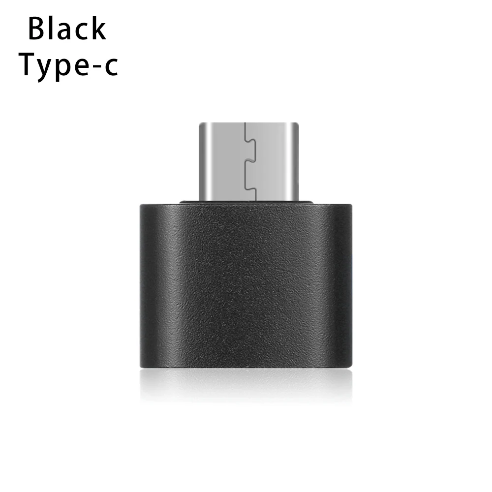 Черный Металлический USB-C 3,1 type C к USB 3,0 адаптер конвертера OTG для смартфонов Android type C OTG адаптер 18*18*9 мм - Цвет: Черный