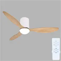 Modern Indoor Led DC Ceiling Fan Light With Remote Control With White ABS Blades For Home Ventilador Techo