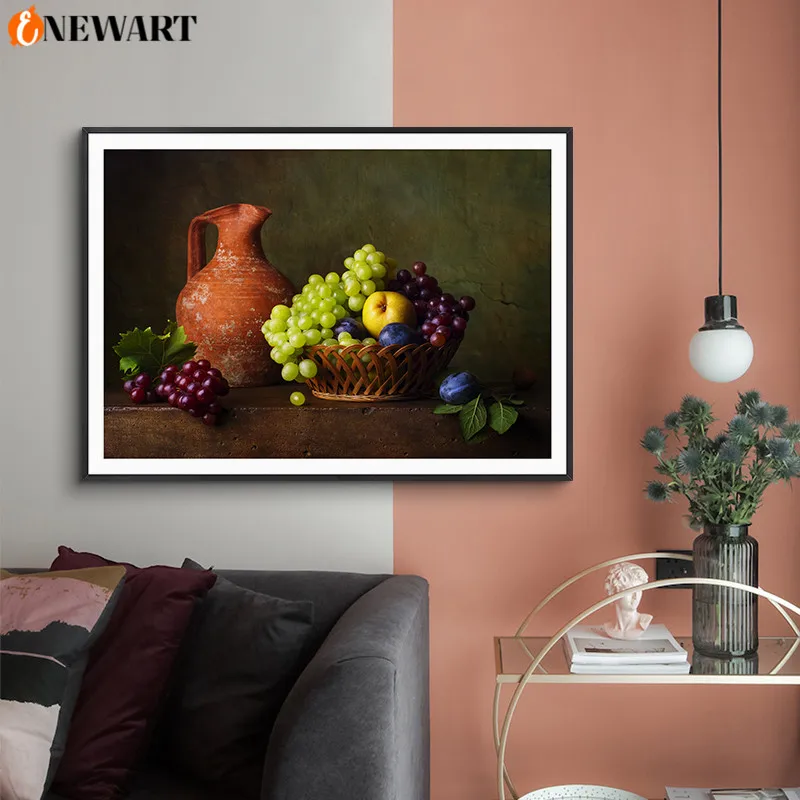 Винтажный настенный постер с фруктами печать украшение для двора картина