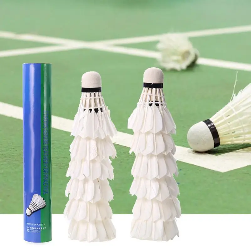 Волан для бадминтона с гусиными перьями мяч скоростной нейлоновый аксессуары