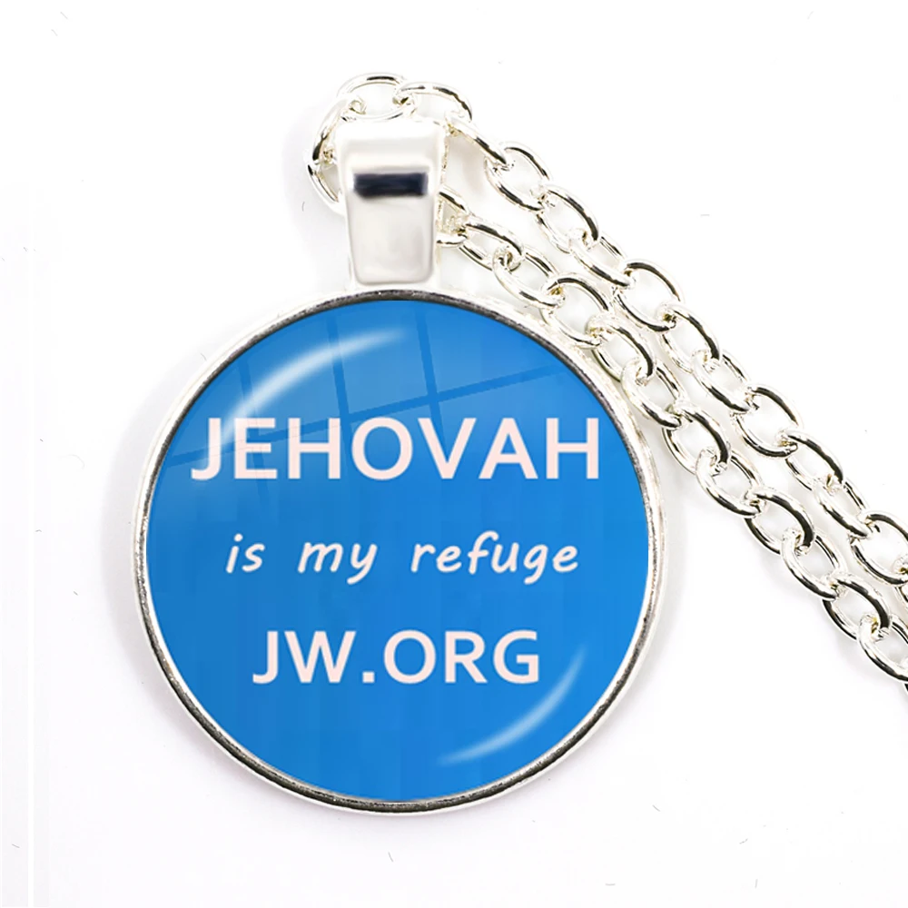 Ожерелье с подвеской jeva Is My приют JW.ORG 25 мм стеклянный кабошон ожерелье серебряным
