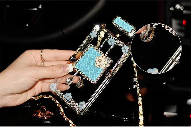 Роскошный блестящий Блестящий Алмазный флакон для духов DIY горный хрусталь чехол