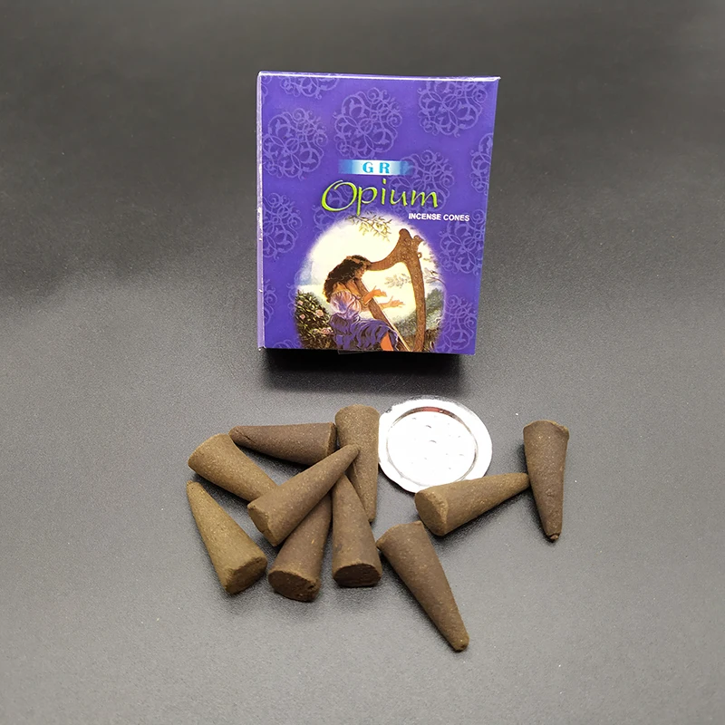 Натуральные Индийские благовония конусы 1 маленькая коробка медитация Жасмин