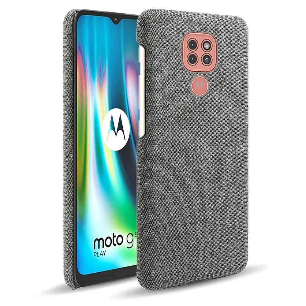 

Cloth Cases For Moto G9 Play Case Slim Retro Cloth Hard Cover for Motorola Moto G9 Play Capa for Motorola G9 Play G 9 G9Play