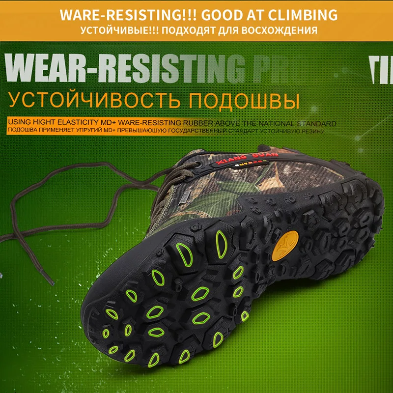 

XIANG GUAN Camouflage Hiking shoes Outdoor Men Women Anti-skid Wear-resistant Low Top Lace-up sneakers camping climbing shoes