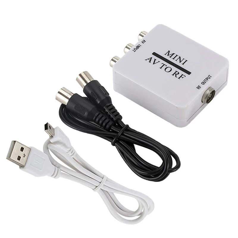 RCA/композитный A/V к RF/коаксиальный преобразователь RF модулятор AV 2 коаксиальный