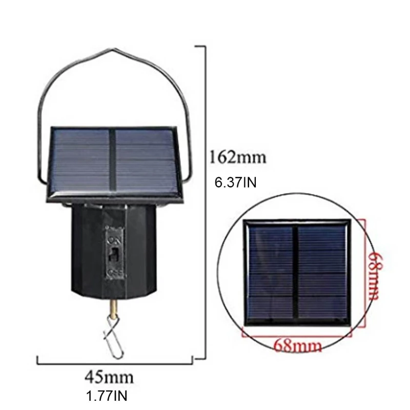 

Solar Energy Operated Motor Light Wind Spinner Motor Hanging Rotating Motor for Indoor Outdoor Garden Lawn Entryway