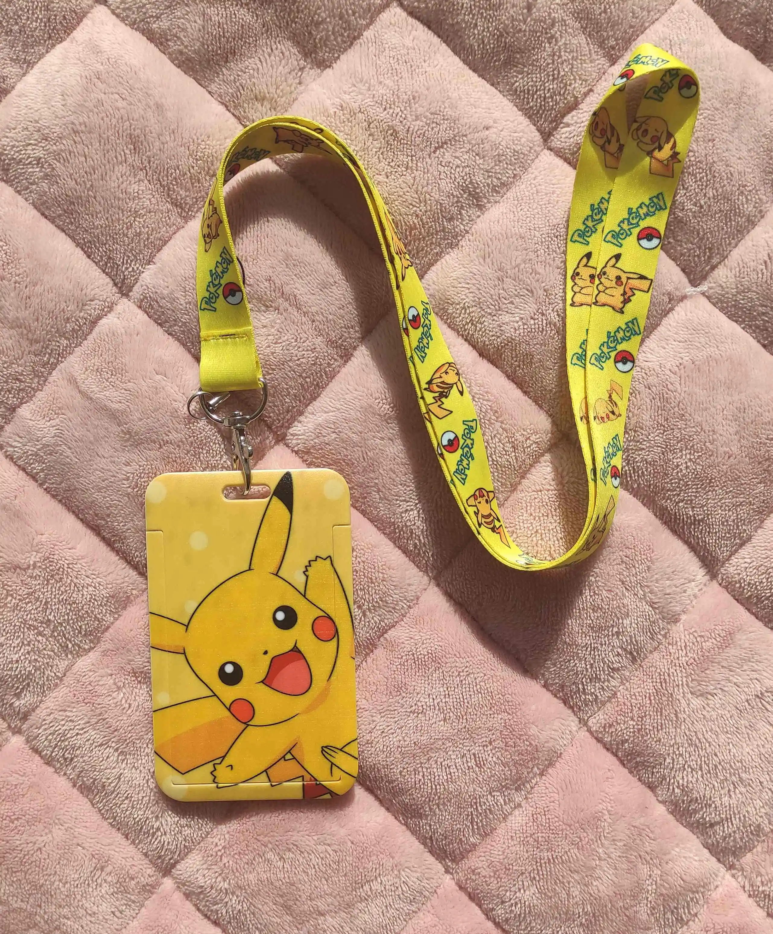 Новая футболка с принтом Пикачу для творческих шнурки держатель карт студентов