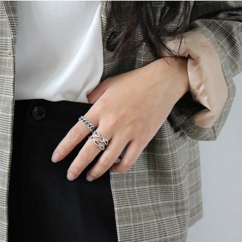 Кольцо HUANZHI многослойное женское регулируемое Открытое кольцо с короной в форме