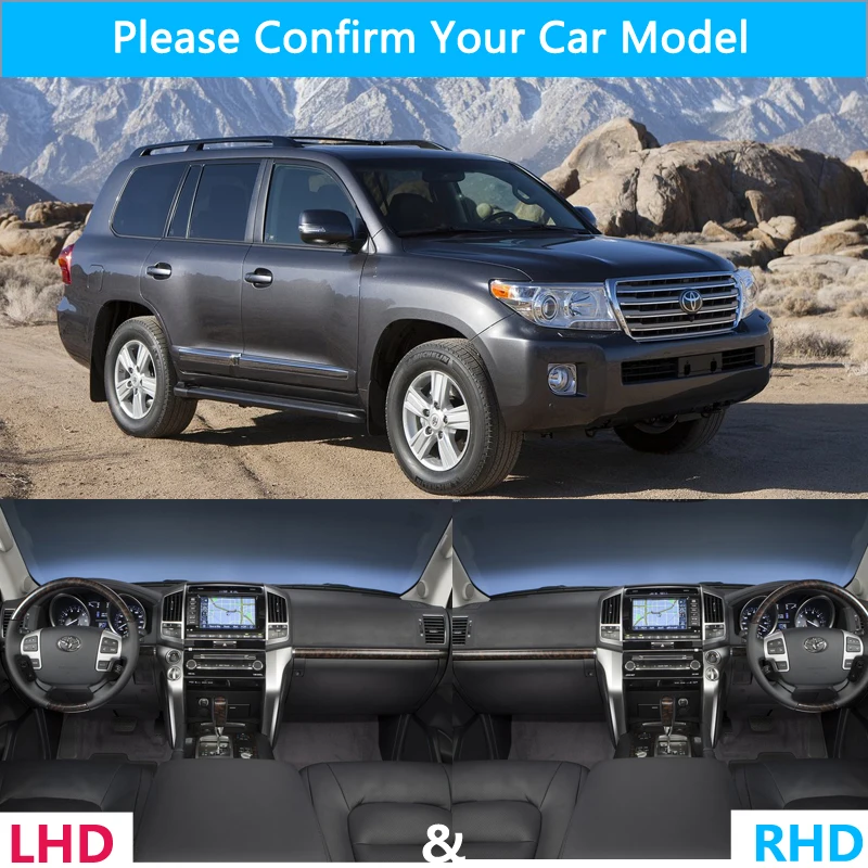 Защитный коврик фланелевый для приборной панели Toyota Land Cruiser 200 J200 2008 ~ 2019|Наклейки