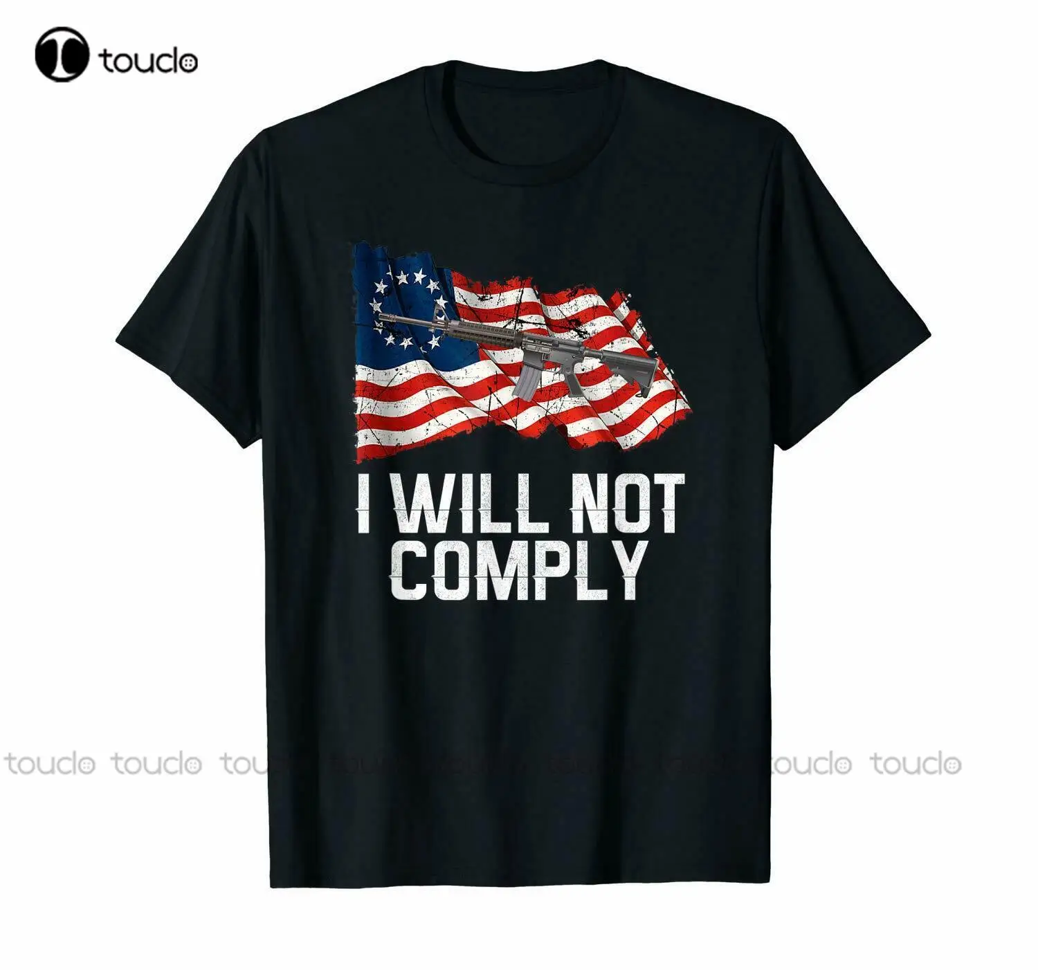 

I Will Not Comply Tee Ar 15 - Ar15 American Flag T-Shirt Gift Tee Us Men'S Trend Hawaiian Shirts Womens