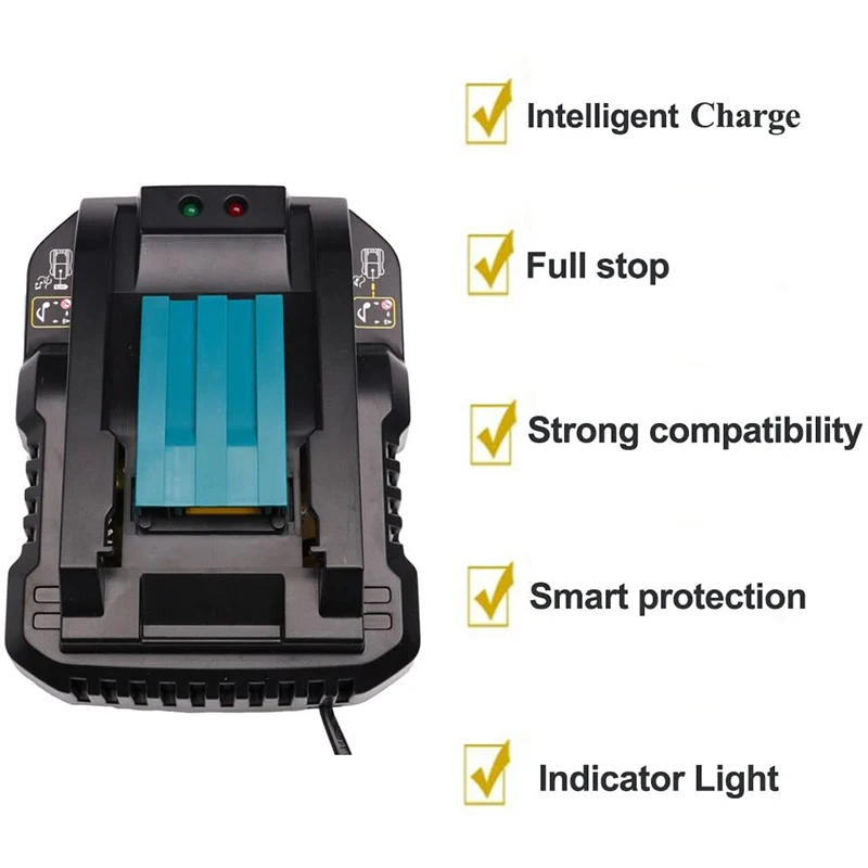 DC18RC 14 4 в 18 4A литий-ионная батарея зарядное устройство для Makita BL1830 BL1840 BL1850 BL1815 BL1430