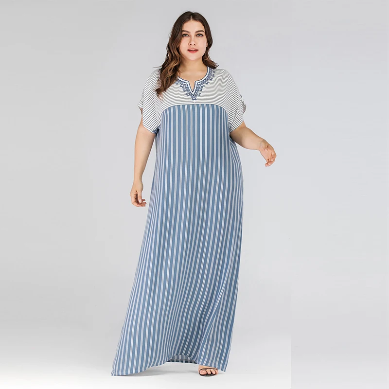 Элегантный мусульманский арабский турецкий кафтан с коротким рукавом Вышитые