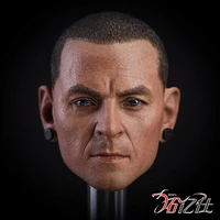 in stock 16 singer head sculpt man chester bennington head carved fit 12 inches action figure body model