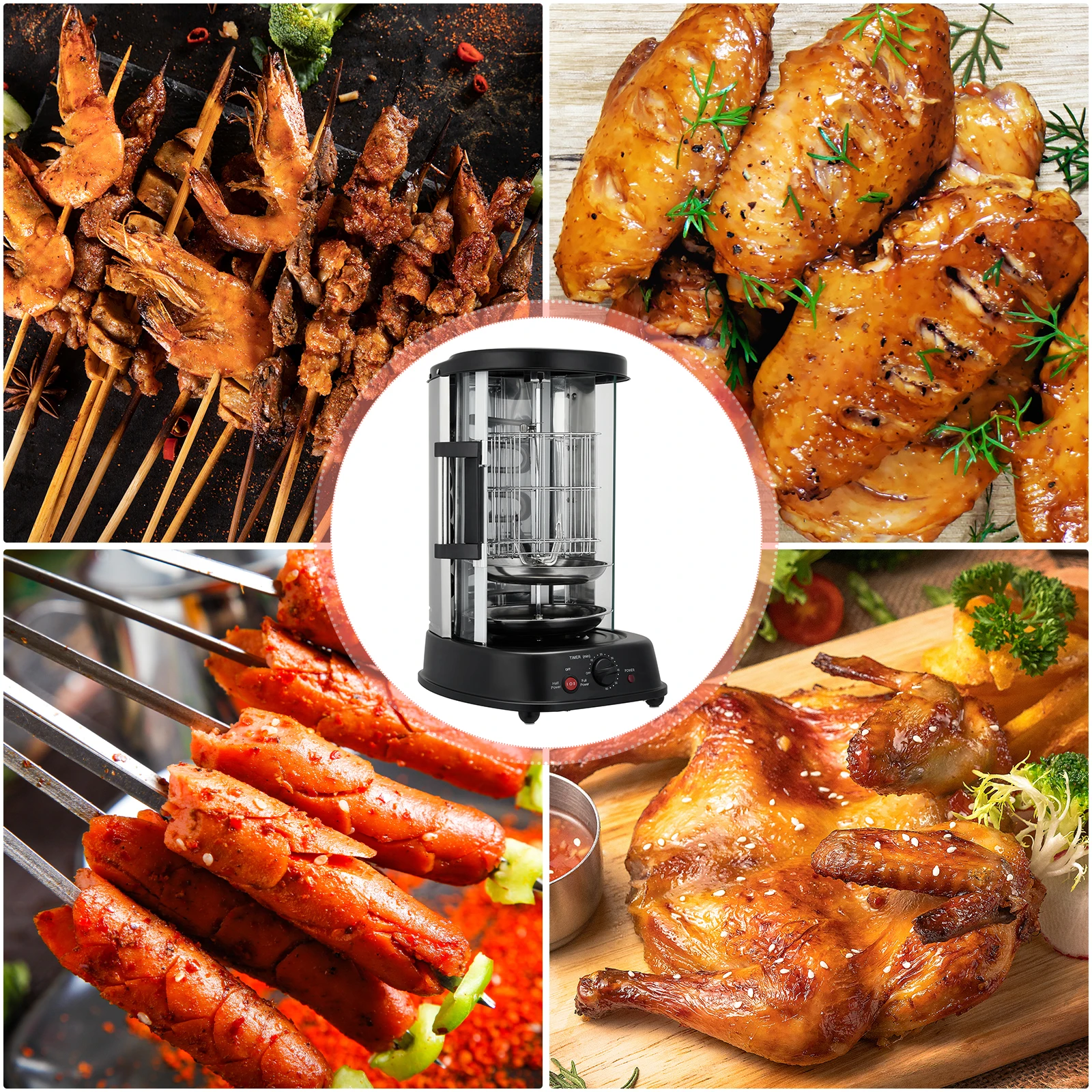 smokeless electric barbecue grill self rotating skewers machine brazilian barbecue machine vertical roasted sweet potato machine free global shipping