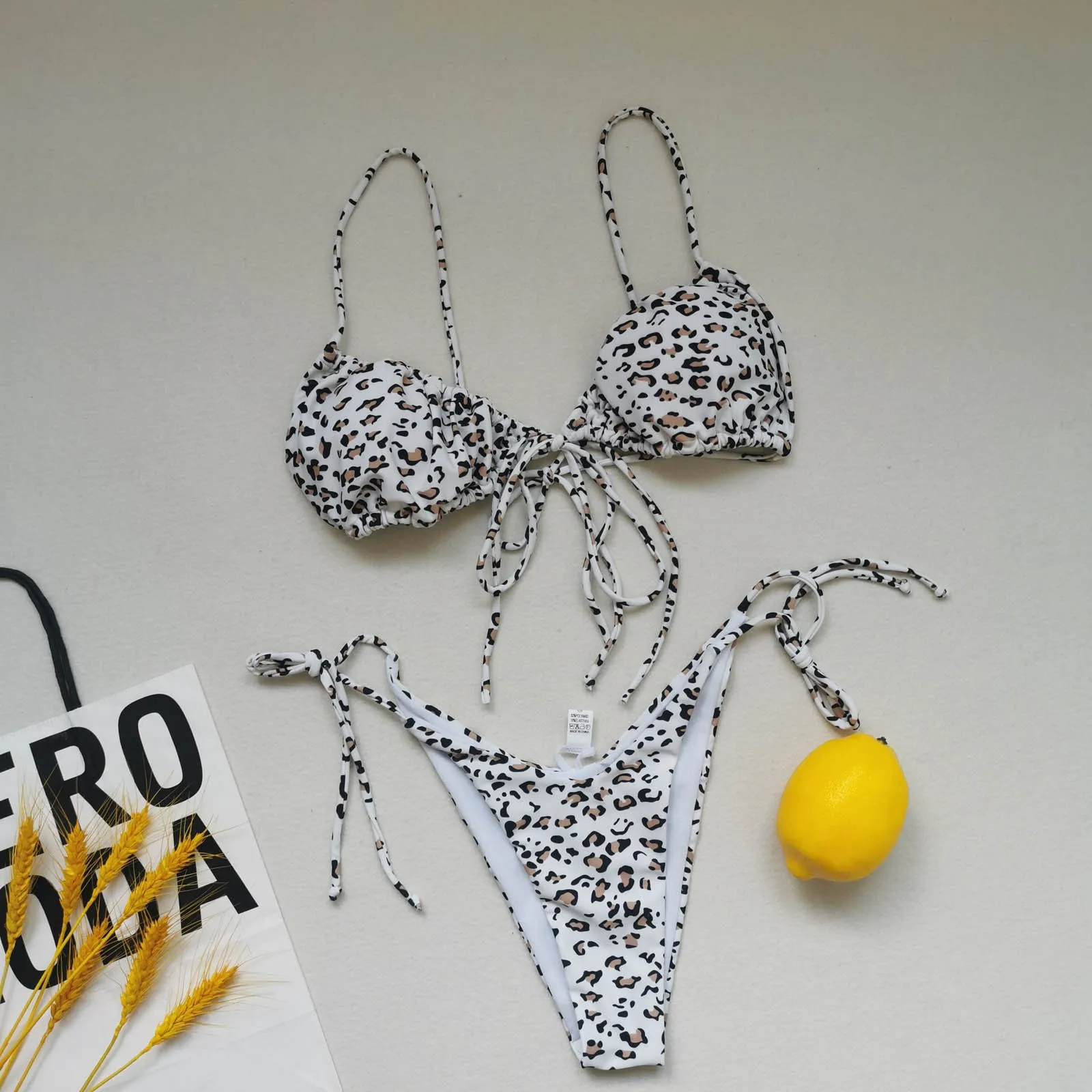 

Women Sexy Boho Print Swimwear Bikini Push Up Padded Two-piece Swimsuit High-waisted Brazilian Biquini Beach Wear Swimsuit