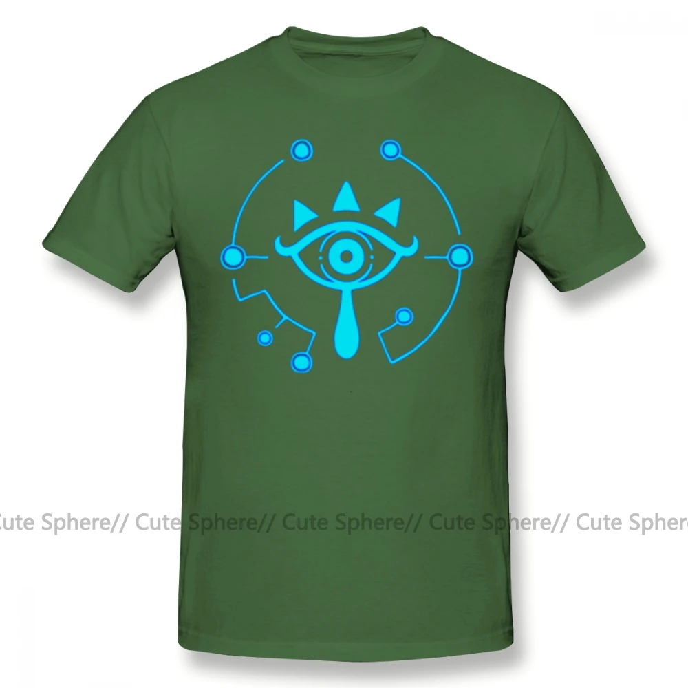 Футболка Zelda Breathing Of The Wild футболка Sheikah slate Legend Of Zelda Breathing Of The Wild забавная Футболка с принтом - Цвет: Army Green