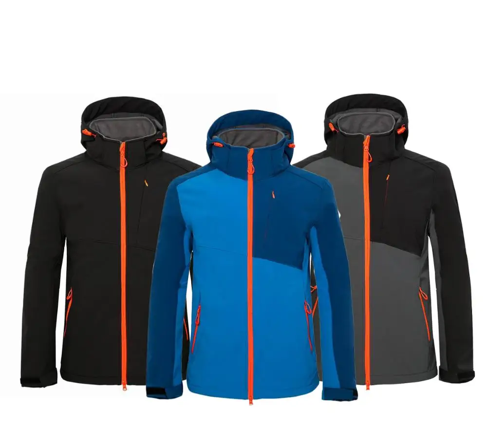 Мужская куртка с мягкой флисовой подкладкой ветрозащитная для активного отдыха