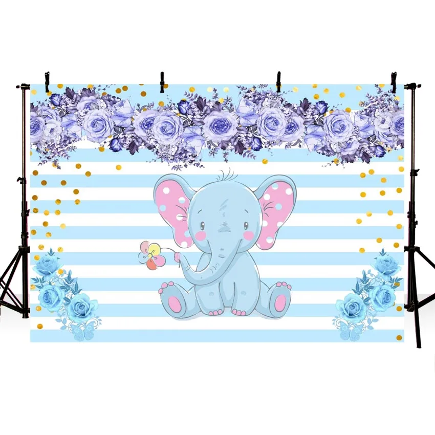 

Фоны Mehofoto для фотосъемки на день рождения детский плакат акварель синие цветы слон мальчик детский фон для фотосъемки