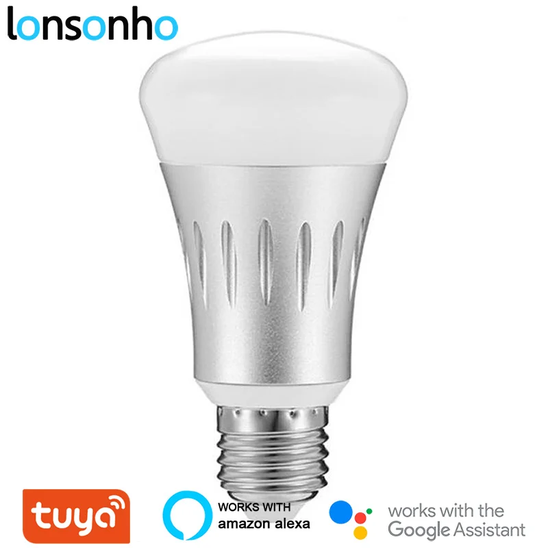 LonSonHo wifi умный светильник светодиодная лампа E27 с регулируемой яркостью RGB цветные