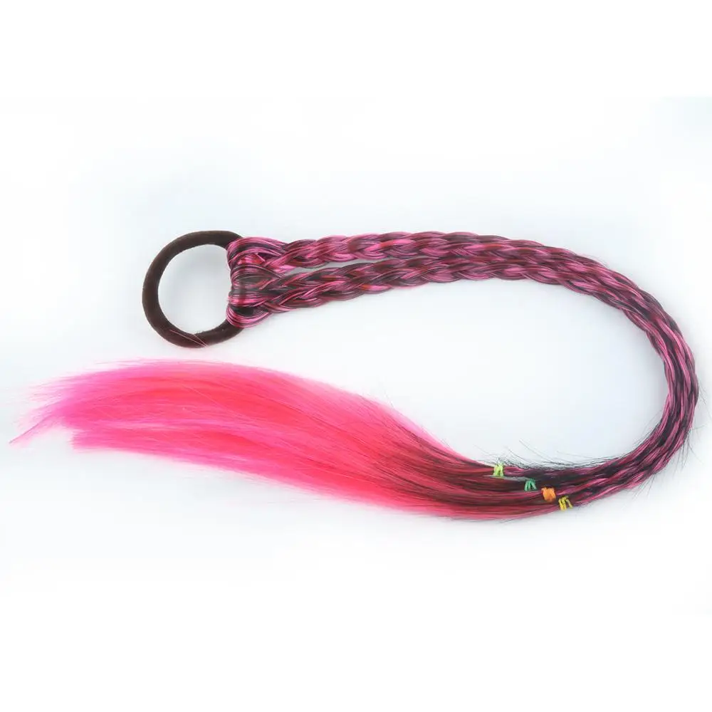 10 шт./партия 38 см Женская резинка для волос Плетеный парик повязка на голову в