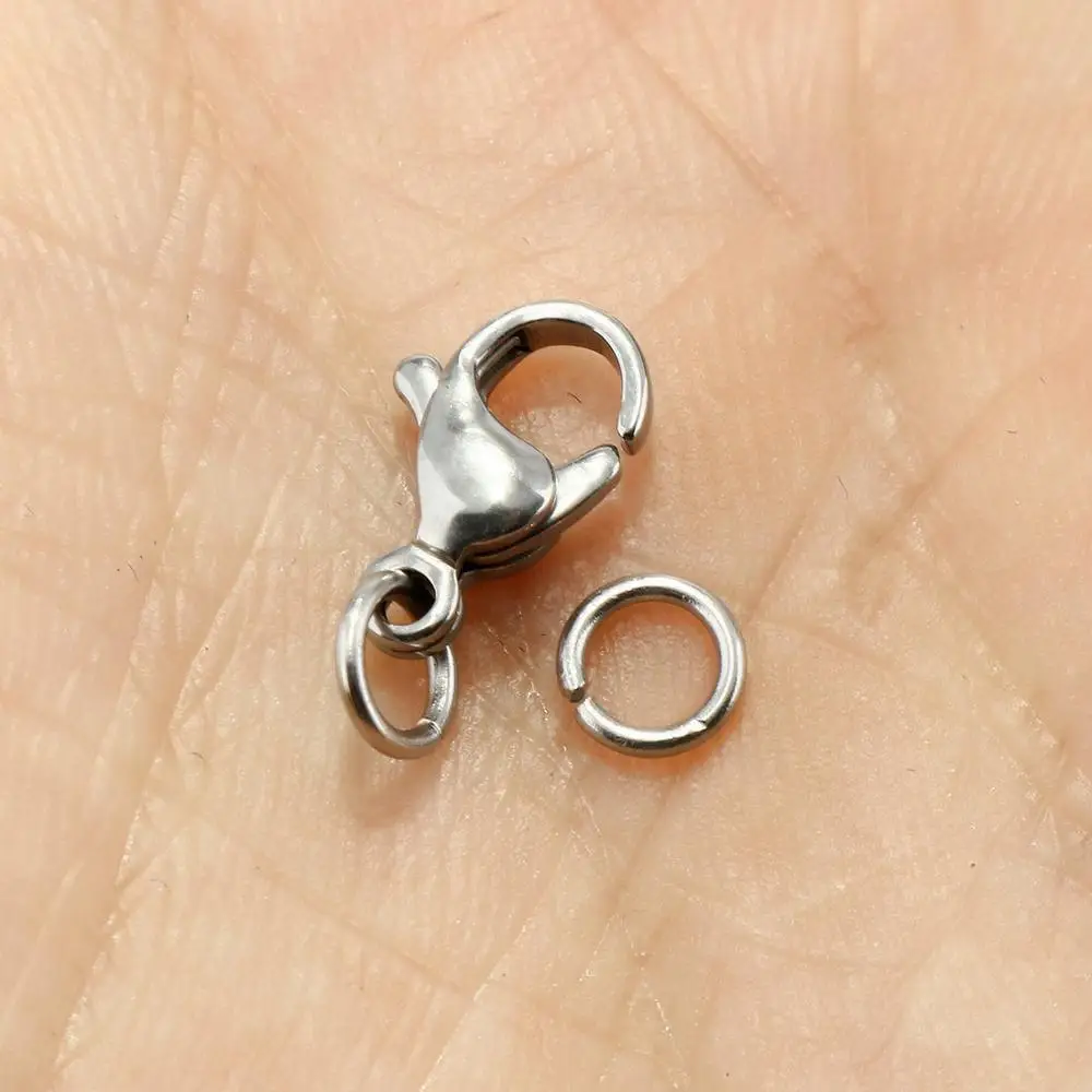 10 комплектов из нержавеющей стали застежка лобстер с соединительной планкой