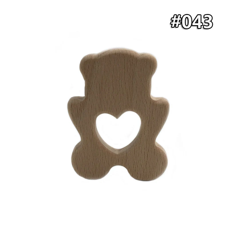 Wood Teether -043 Детское дерево Прорезыватель еды деревянное ожерелье Черепаха коала Кит Форма черепаха безопасные игрушки Сертификация новорожденный деревянный Прорезыватель - Цвет: Wood Teether -043