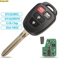 jingyuqin remote control car key gh chip 314 4mhz for toyota camry corolla 2012 2017 hyq12belhyq12bdm key fob
