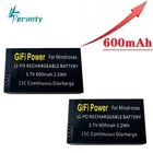 Аккумулятор Lipo с улучшенной емкостью 600 мАч, 3,7 в, 550 мАч для мини-дронов попугаев, мамбо, прыжков, сумо и катающихся пауков, аккумулятор для РУ дронов