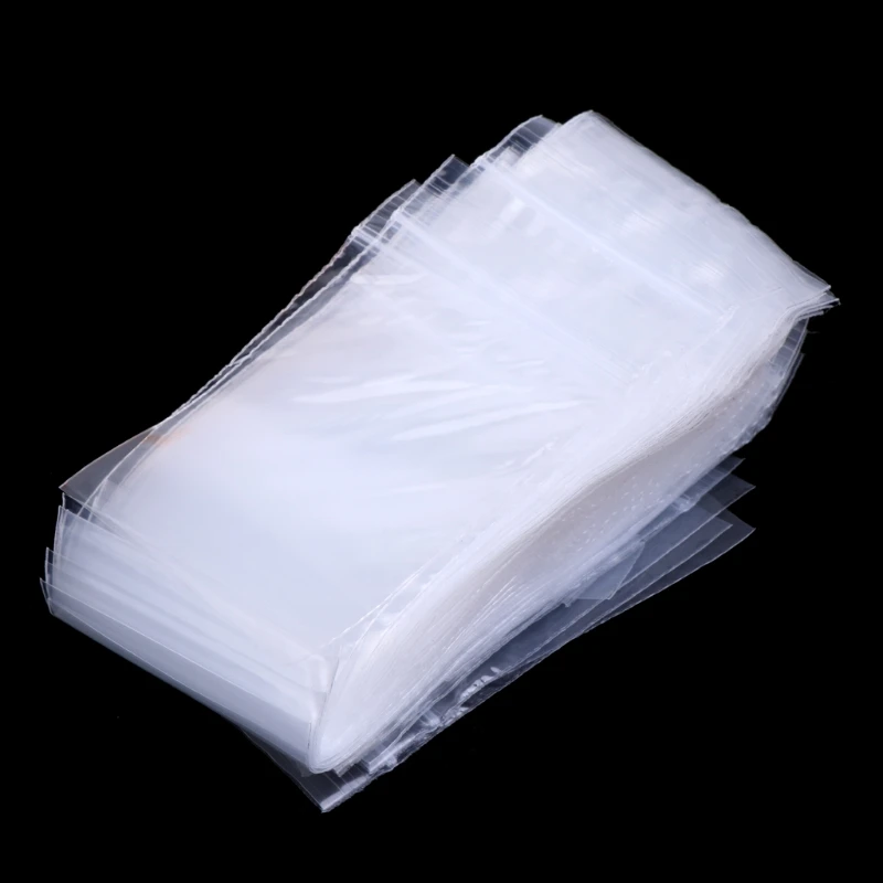 

100pcs Resealable Plastic Seal Zip Lock Bags Transparent Clear Poly Bag 4cmx6cm