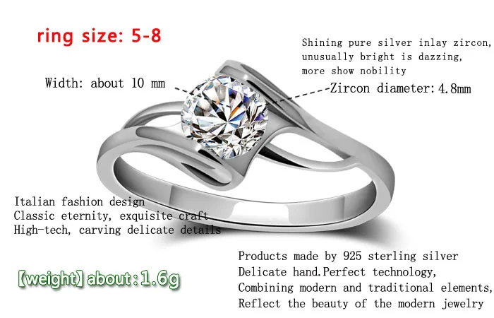 Новинка рождественский подарок классическое обручальное кольцо из натурального