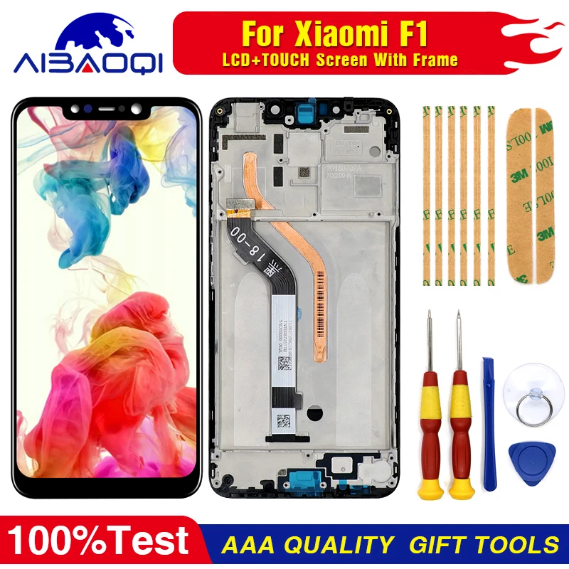 AiBaoQi для 6 18 ''Xiaomi Pocophone F1 ЖК дисплей и сенсорный экран дигитайзер с рамкой