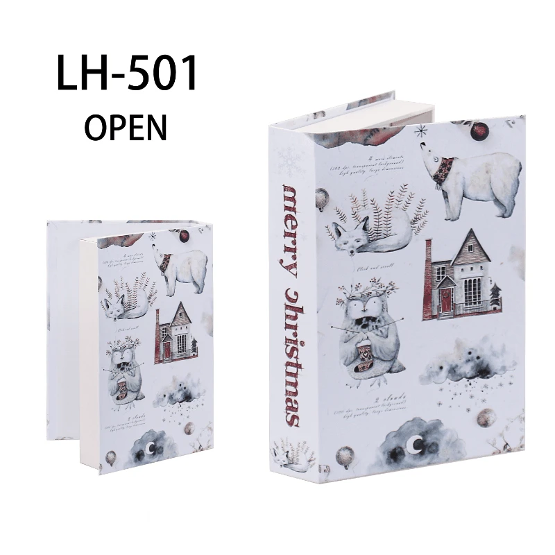 

Christmas Decoration Fake Book Window Photography Ornaments Santa Claus Living Room Decoration Desk Accessories Decor Openable