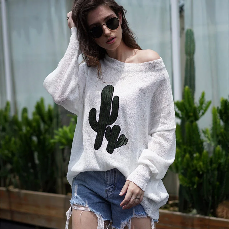 2020 осенне зимний свитер большого размера Женский вязаный пуловер с принтом