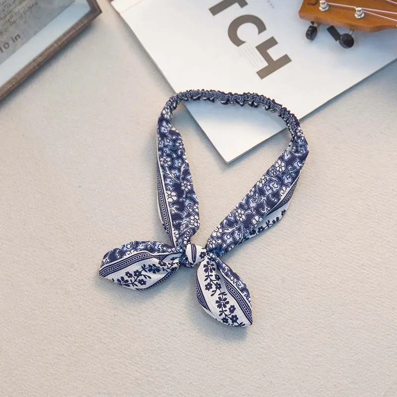 

Girls Rabbit Ears Iron Wire Hair Hoop For Women Turban Hairband Scrunchie Women Girls Bow Headband Hair Head Band Accessories