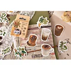 46 наклеек на крышу кафе в коробке, скрапбукинг, дневник, канцелярские принадлежности, декоративные винтажные детские наклейки