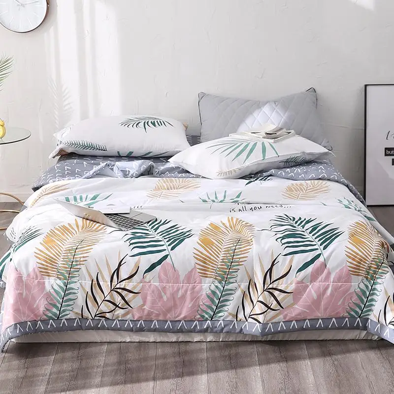 50 Разноцветные Листья печати 1 шт. хлопок покрывало/постельное покрывало также