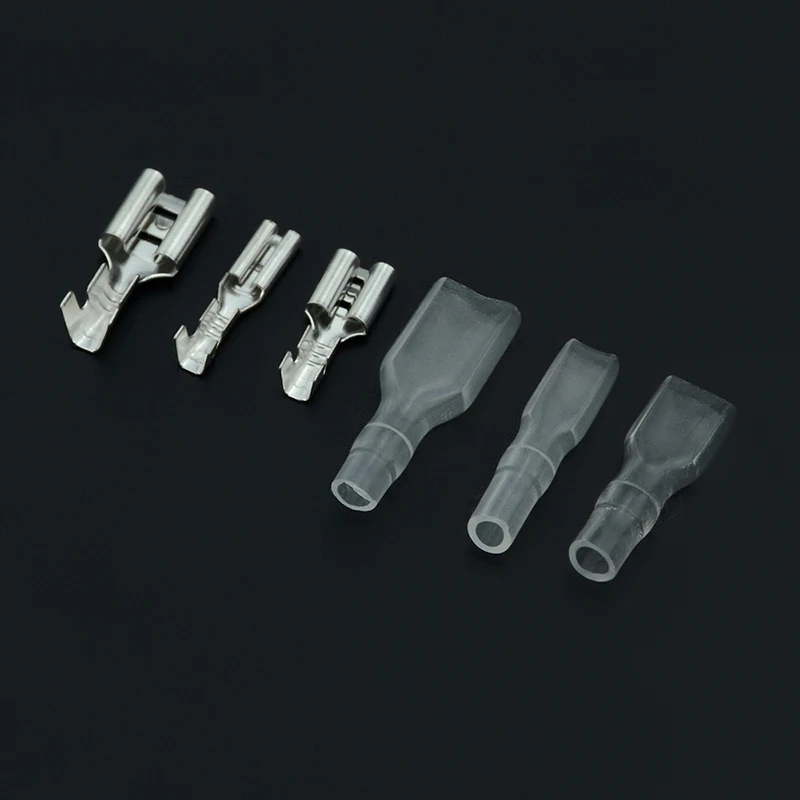 120PCS/box Silver Insulated Wire Connector Electrical Crimp Terminals 2.8 4.8 6.3mm Spade Connectors Assortment Kit | Обустройство