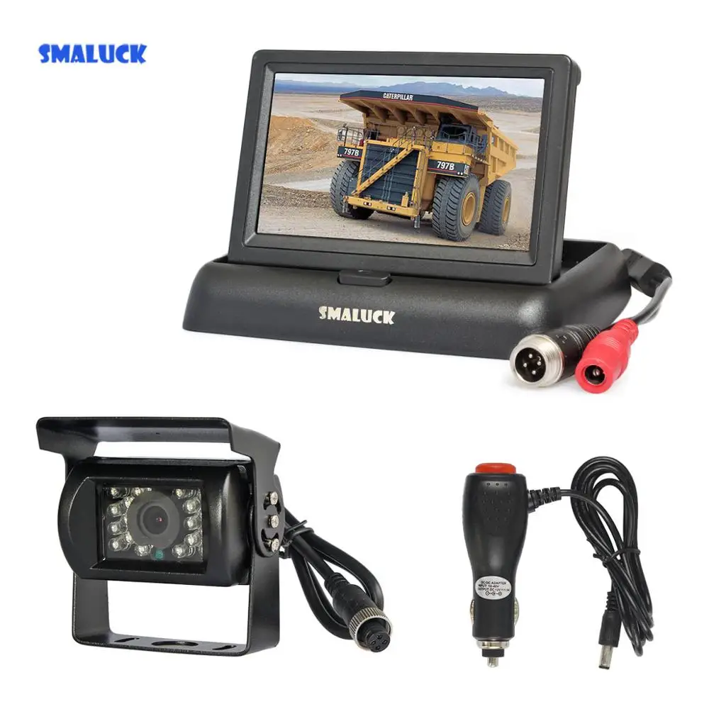 SMALUCK DC12V 24V 4PIN 4 3 дюйма задняя версия водонепроницаемая CCD камера ночного видения