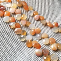 natural stone beads faceted water drop shape loose beads red agates crystal string bead for jewelry making diy bracelet necklace