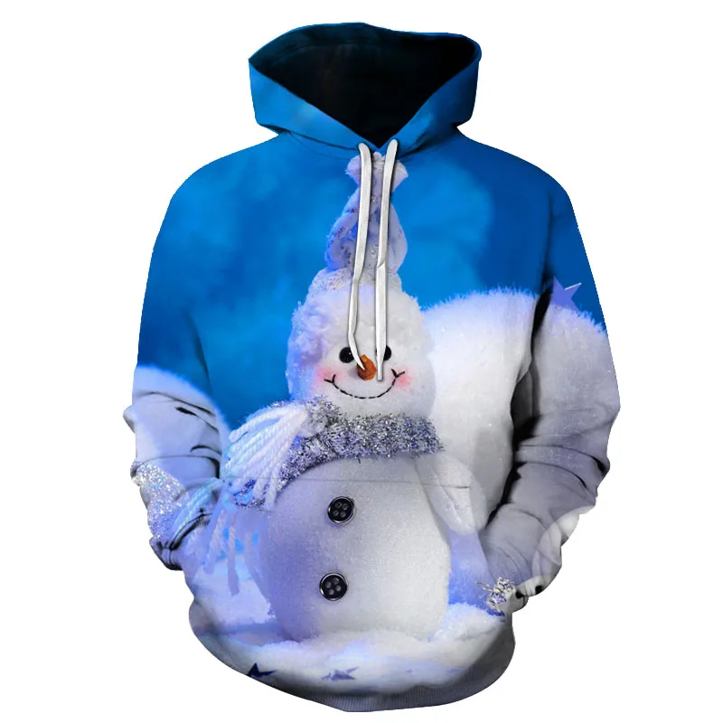 2019 Autumn Newest Men Hoodies Christmas Series Crystal Ball 3D Digital Print Sweatshirt Youth Trend Long Sleeve Pocket Pullover | Мужская