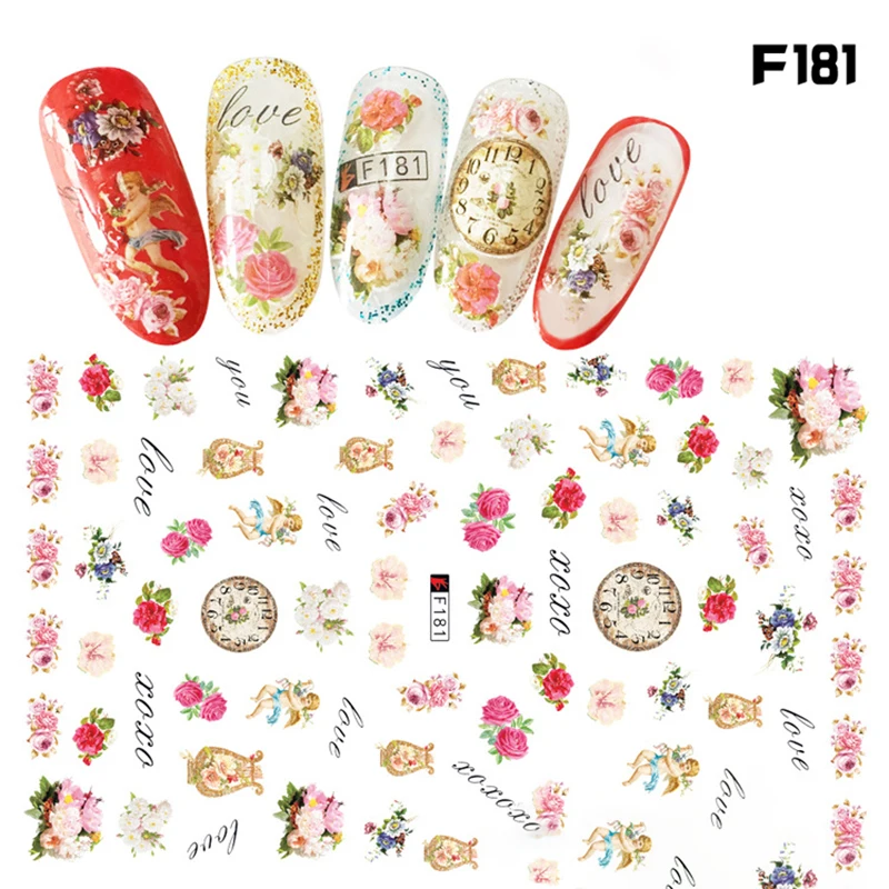 Наклейки на ногти цветок женская простая серия стиль Маникюрный Инструмент для