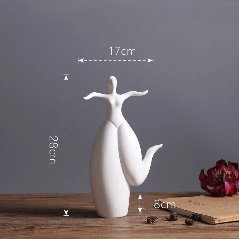 

Nordic Modern Creative Living Room Decoration Elegant Dancing Fat Girl Home Decorations Porch Wine TV Cabinet Display M3525
