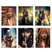 captian jack oil painting by numbers kits paint by numbers on canvas for adults home decor xmas gift